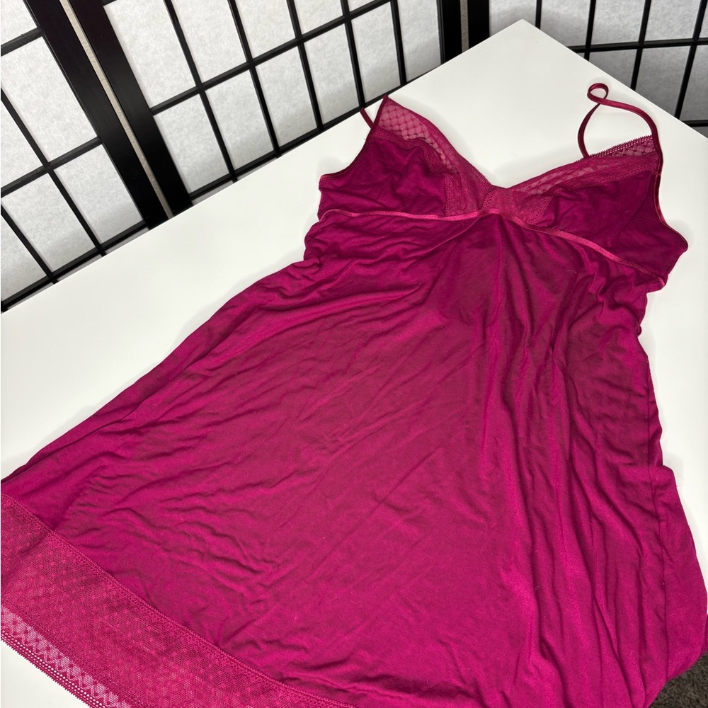 Victoria's Secret Fuchsia Lace Chemise